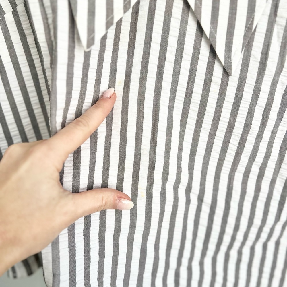 JUST Female Size 38 • Rialto Blouse Stripe Short Sleeve Top. - Picture 4 of 6